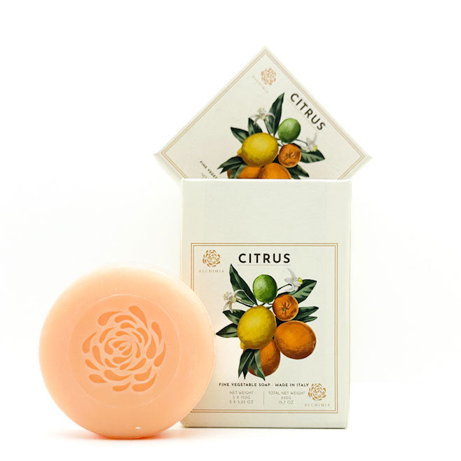 Citrus Vegetable Soap Bars - Set of 3 | Alchimia