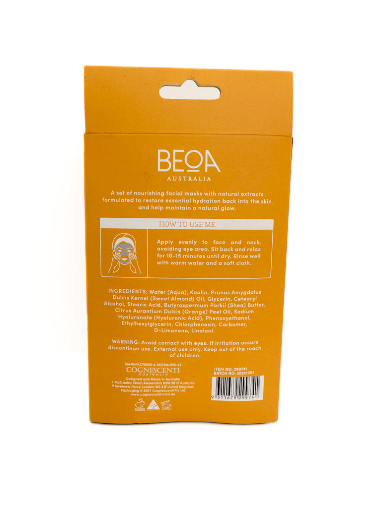 BEOA Vitamin C & Hyaluronic Acid Face Masks