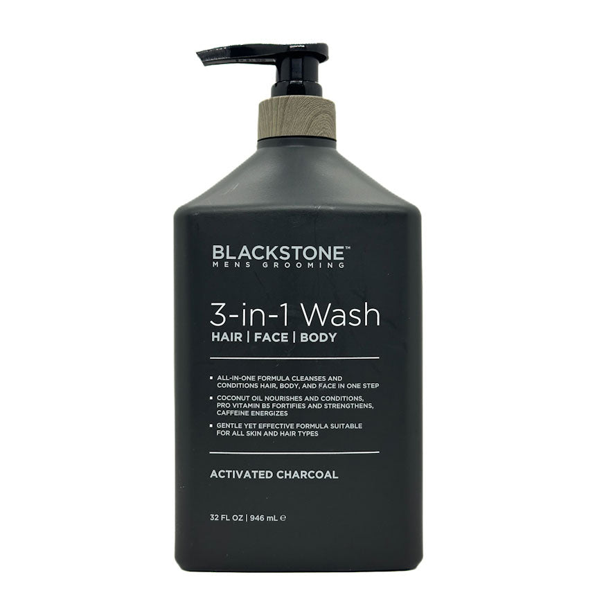 Blackstone Activated Charcoal 3-in-1 Wash bottle with pump on a white background