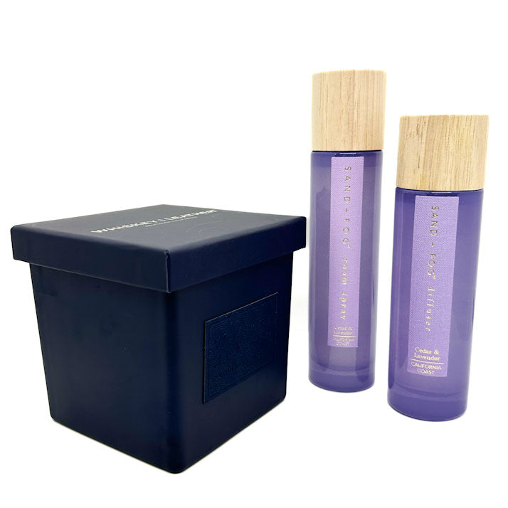 SAND & FOG Cedar & Lavender Candle - Room Spray - Reed Diffuser Diffuser