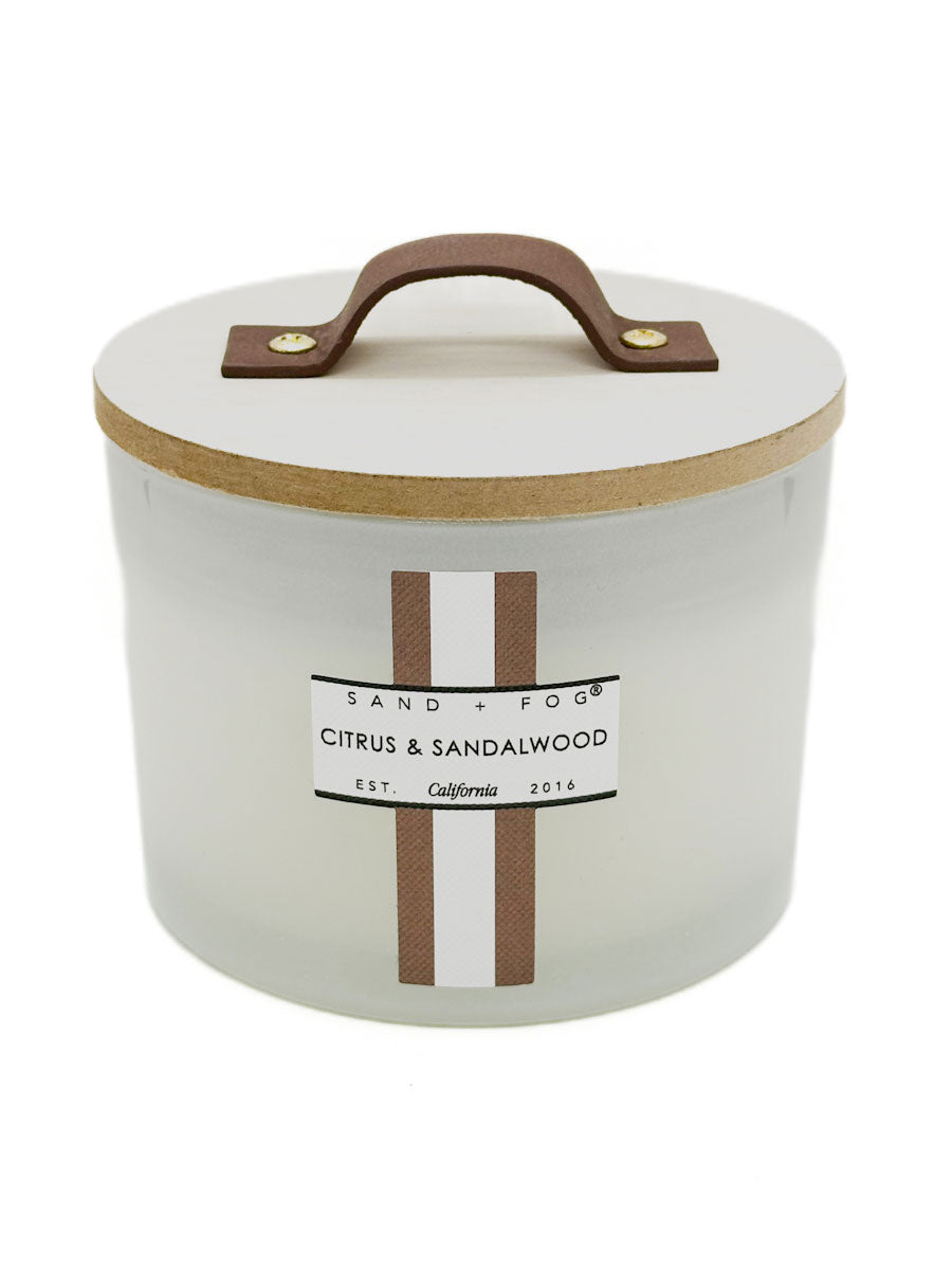 Citrus & Sandalwood Scented Candle | SAND + FOG