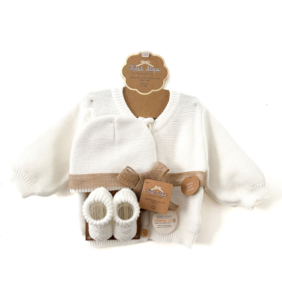 Sweater set for baby/baby hotsell gift set/ unisex baby sweater/ baby cardigan/baby beanie/baby boots