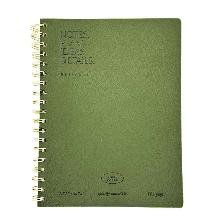 B5 Soft Leather Notebook - Olive Green | Fringe Studio