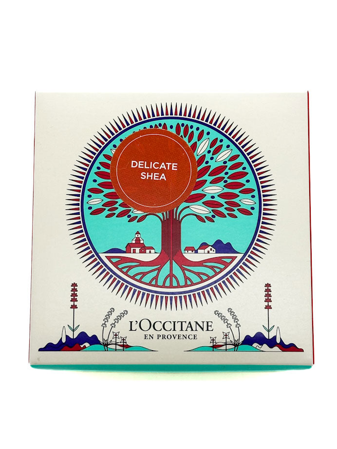 L'Occitane En Provence product packaging with a tree design on a white background
