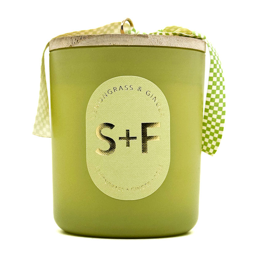 Lemongrass & Ginger Scented Candle - 283g | SAND + FOG