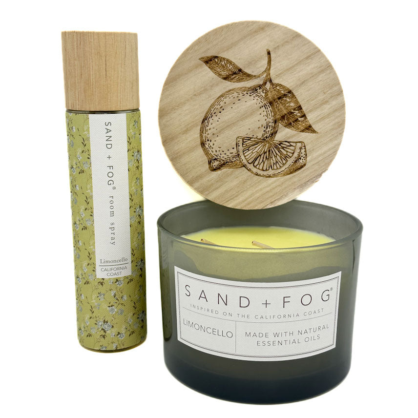 SAND & FOG Limoncello Scented Candle & Room Spray