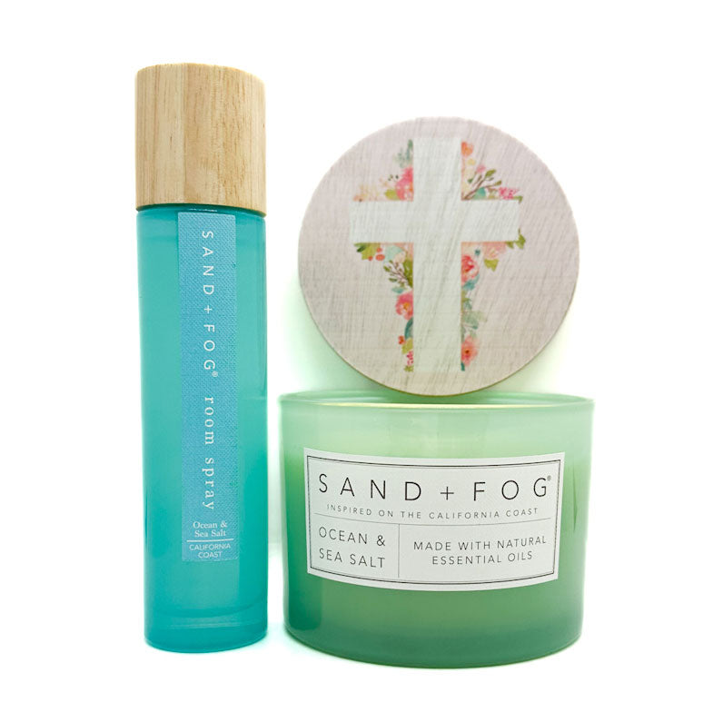 Ocean & Sea Salt Scented Candle + Room Spray | SAND + FOG
