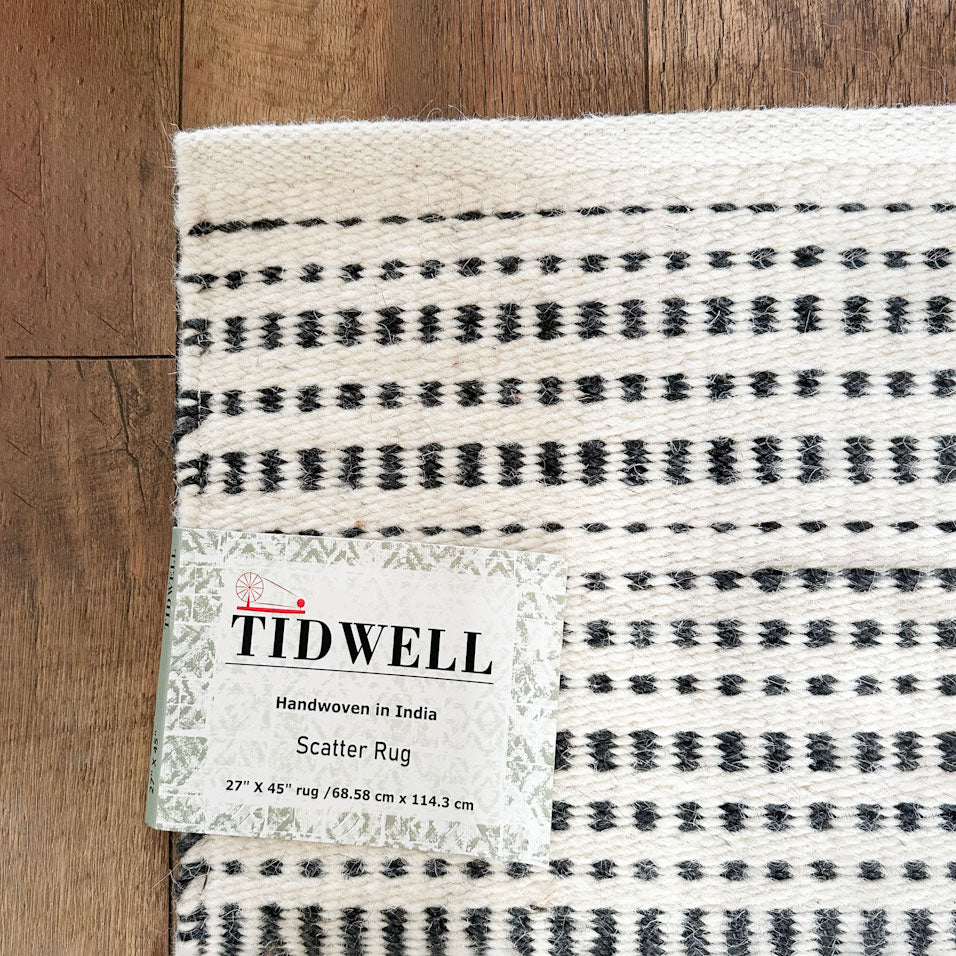 TIDWELL Multicolour Handwoven Scatter Rug 69 x 114cm