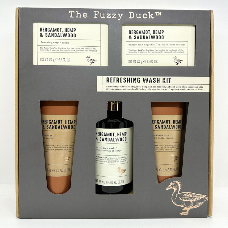 The Fuzzy Duck Bergamot, Hemp & Sandalwood Grooming Gift Pack