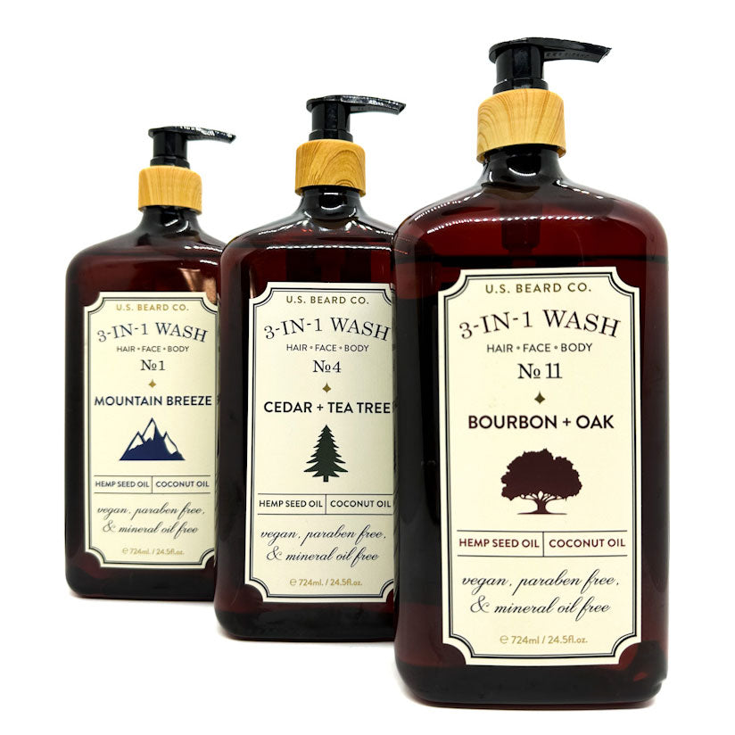 U.S Beard Co. 3-in-1 Hair - Face - Body Wash