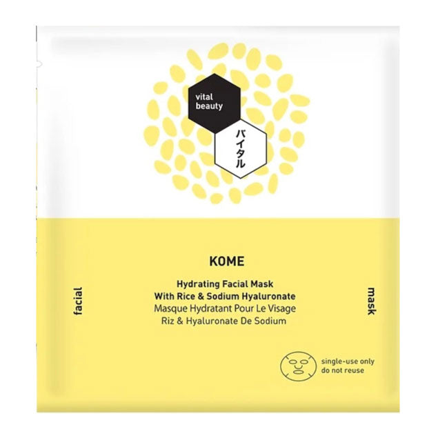 VITAL BEAUTY KOME - Hydrating facial sheet mask with Rice & Sodium Hyaluronate