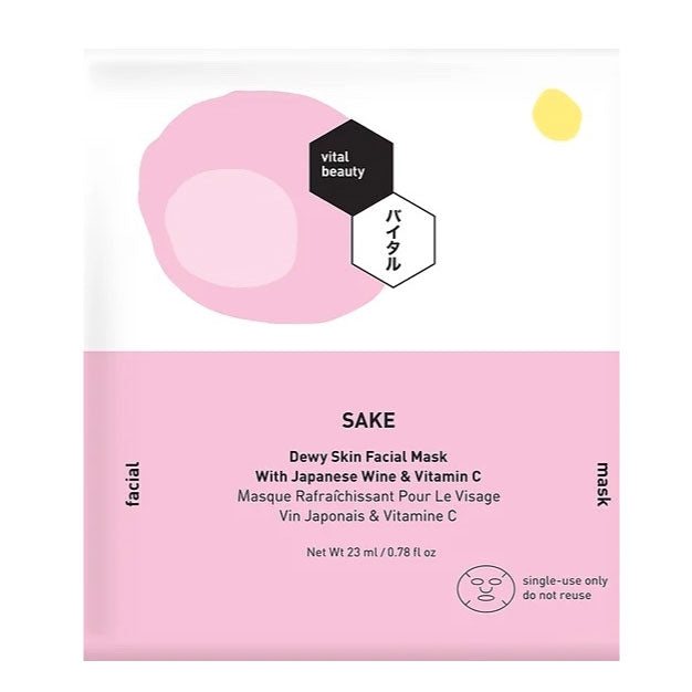 VITAL BEAUTY SAKE - Dewy skin facial sheet mask with Japanese Wine & Vitamin C