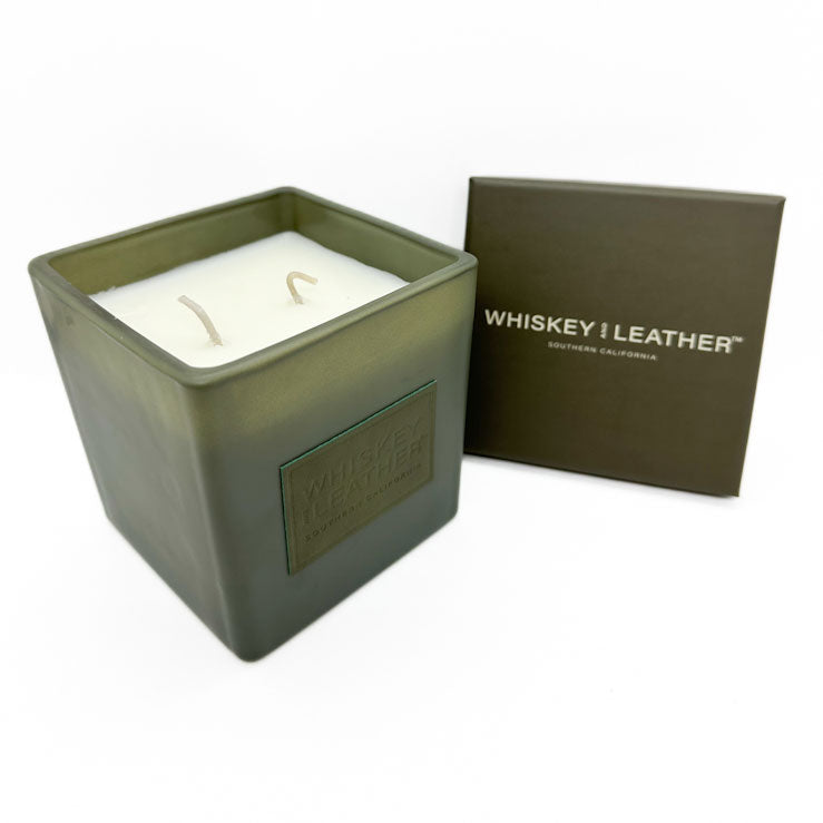 WHISKEY AND LEATHER - Patchouli & Clove Scented Candle | SAND + FOG