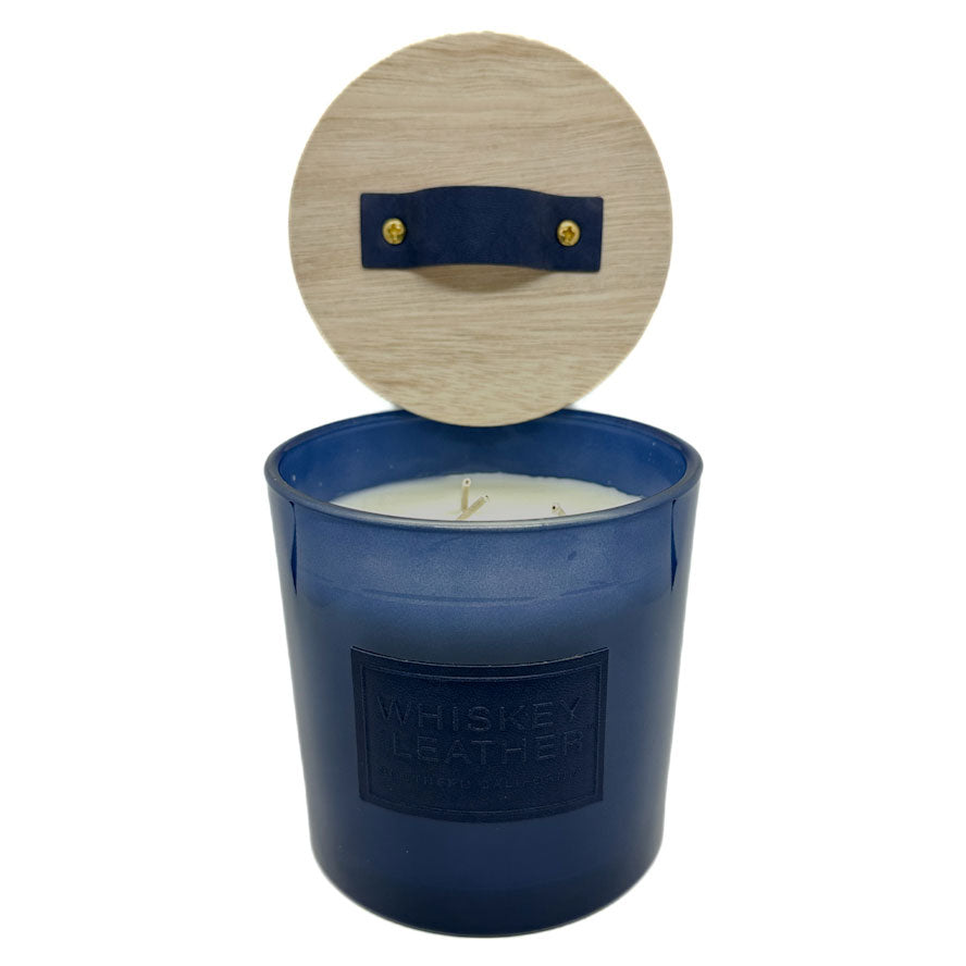 WHISKEY AND LEATHER - Patchouli & Clove Scented Candle | SAND + FOG