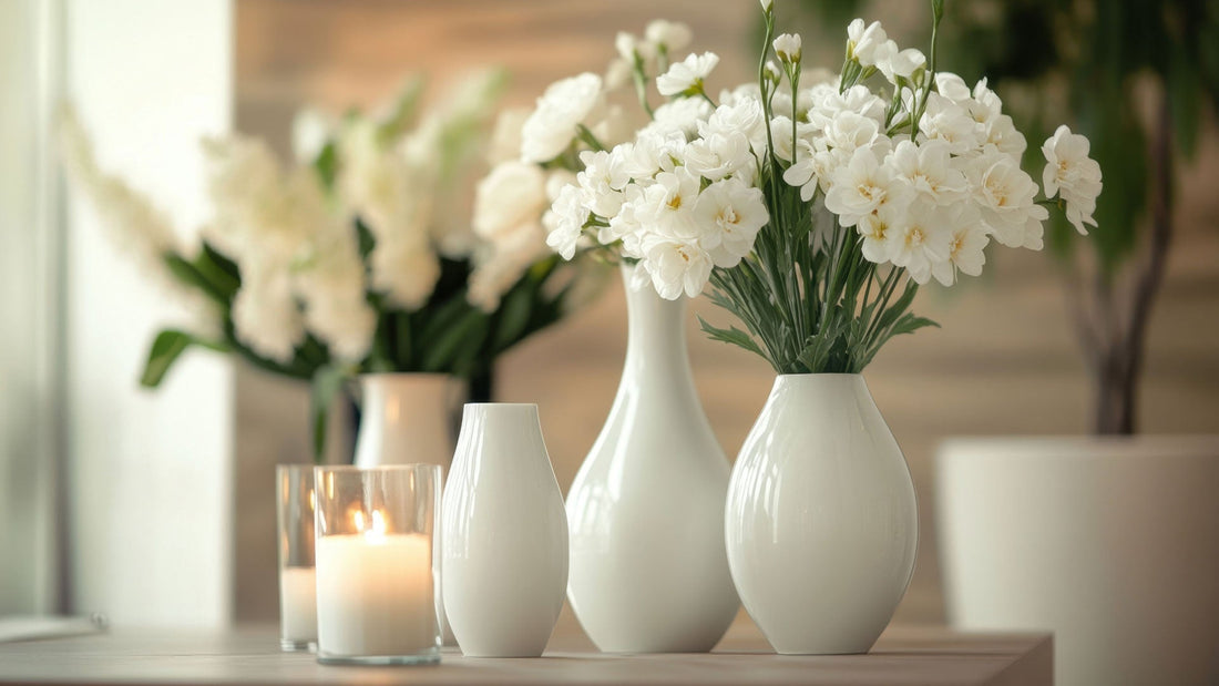 White Flowers and Candles