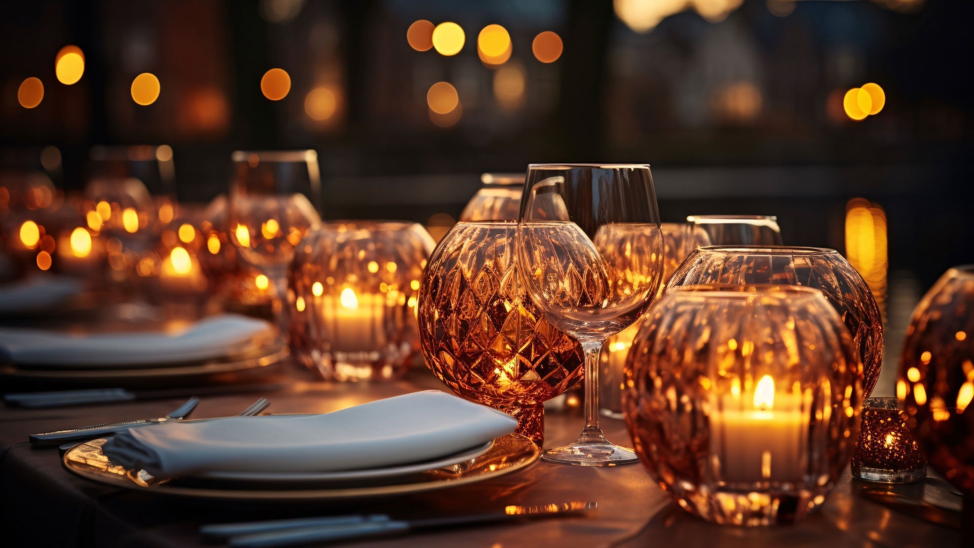 Candles on table top