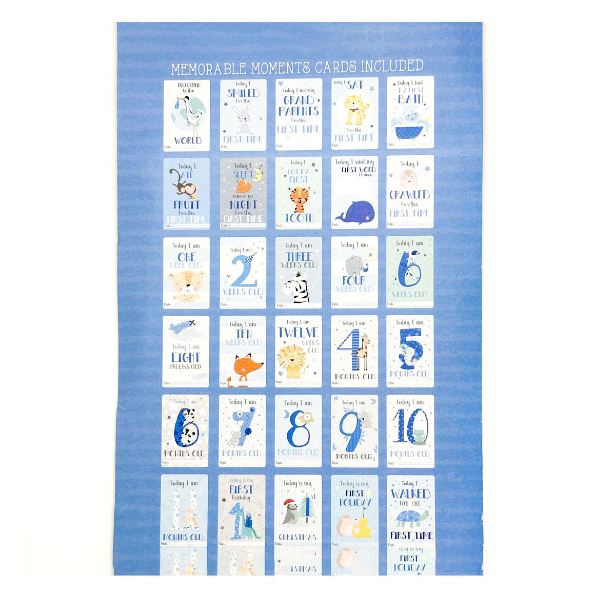 30 Baby Boy Memorable Moments Cards