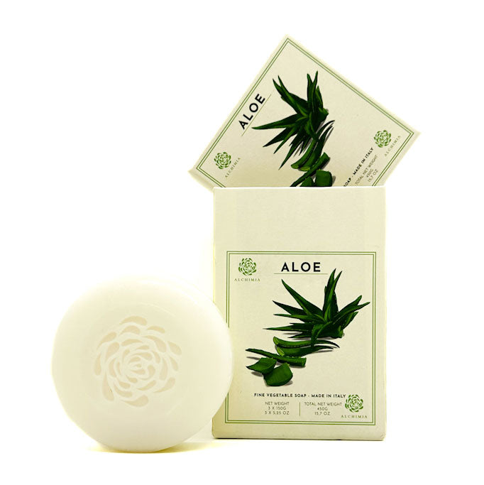Aloe Scented Vegetable Soap - Set of 3 | Alchimia