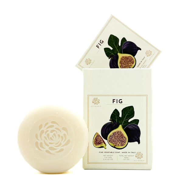Fig Scented Vegetable Soap Bars - Set of 3 | Alchimia