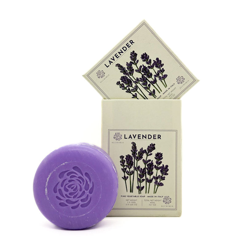 Lavender Vegetable Soap Bars - Set of 3 | Alchimia