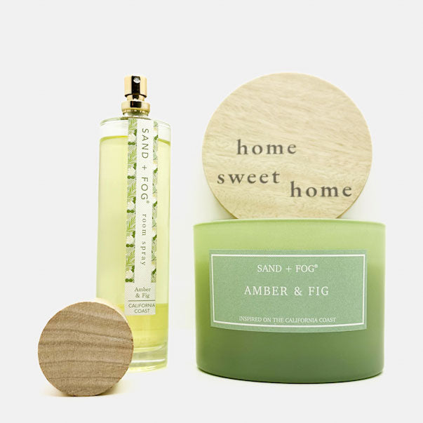 Amber & Fig Candle and Room Spray DUO | SAND + FOG