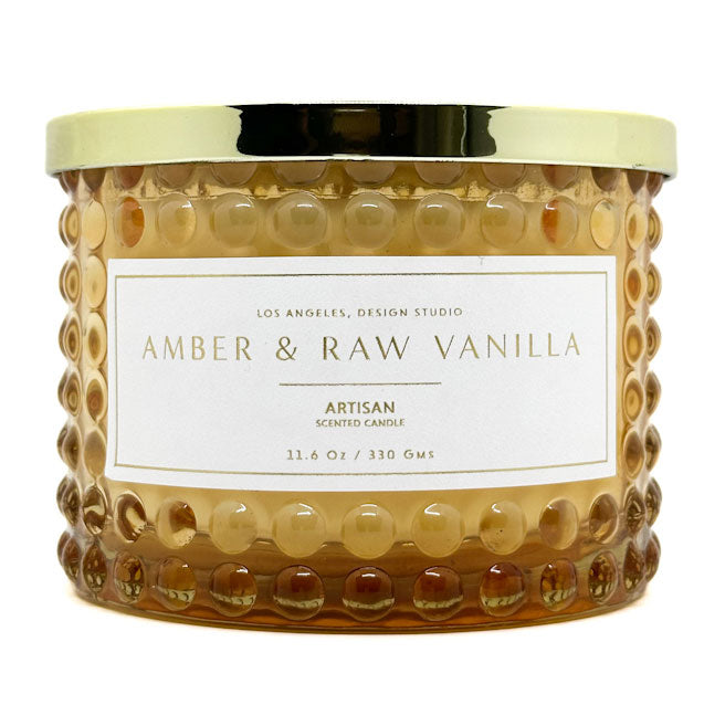 Amber & Raw Vanilla Scented Candle | EAST WEST Candles