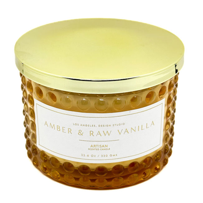 Amber & Raw Vanilla Scented Candle | EAST WEST Candles