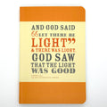 And God Said Let There Be Light  - Bible Verse Christian Notebook