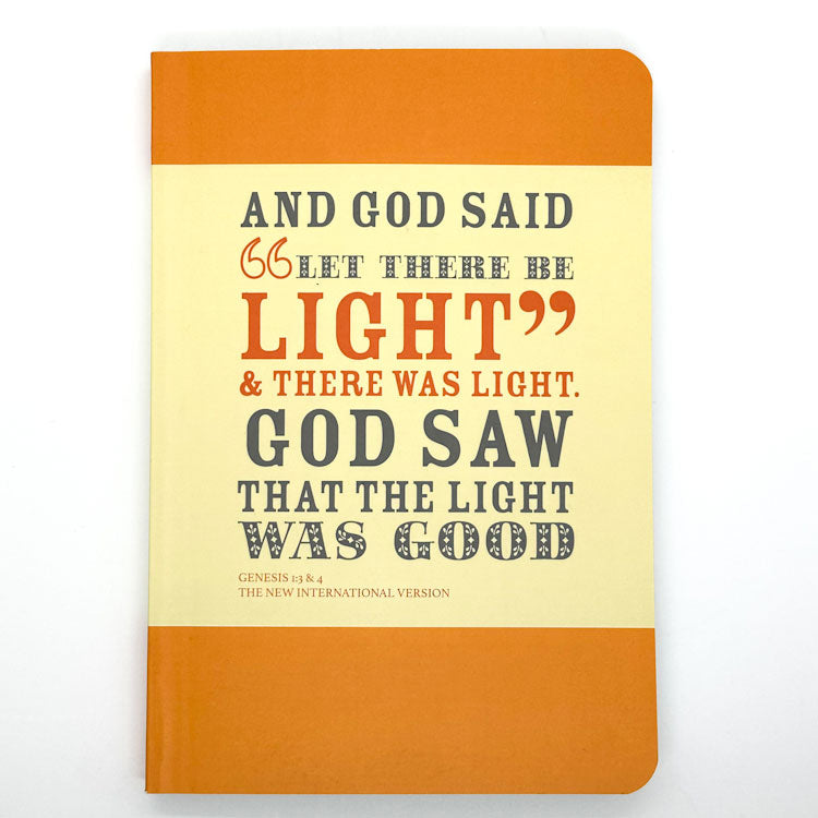 And God Said Let There Be Light  - Bible Verse Christian Notebook