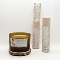 Apple spice candle, room spray and reed diffuser with 'Sand + Fog' branding on a white background