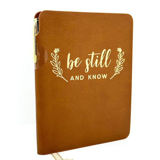 Be Still And Know - Quote Notebook and Pen