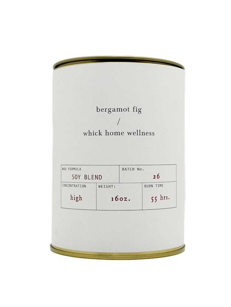 Bergamot Fig Scented Candle | Whick Home Wellness
