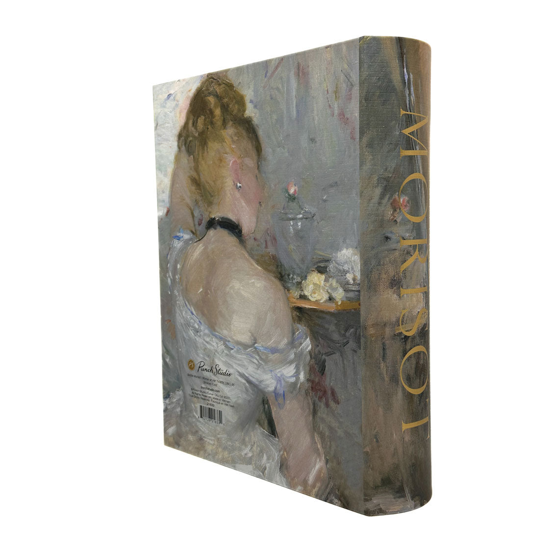 Keepsake with artistic depiction of a woman and text on a white background