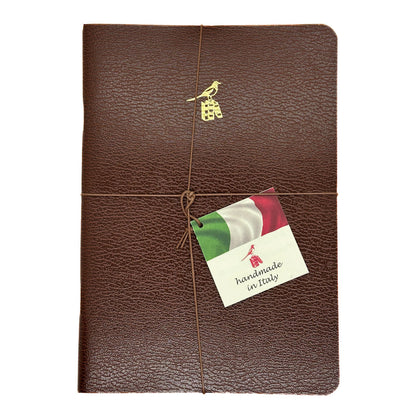 Bieffe Red Soft Leather A5 Notebook