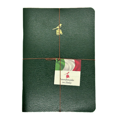 Bieffe Green Soft Leather A5 Notebooks