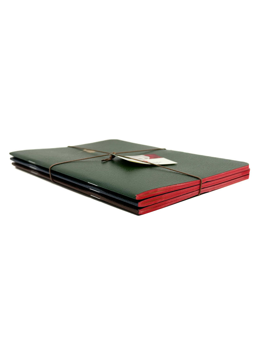 Bieffe Soft Leather A5 Notebooks - Set of 3