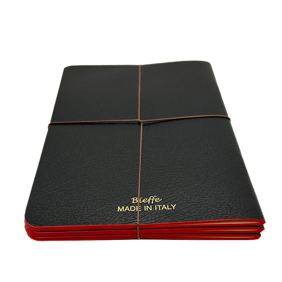 Bieffe Soft Leather A5 Notebook - Set of 3