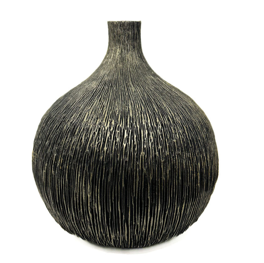 Stripped Bulb Vase
