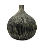 Black & Gold Bulb Vase