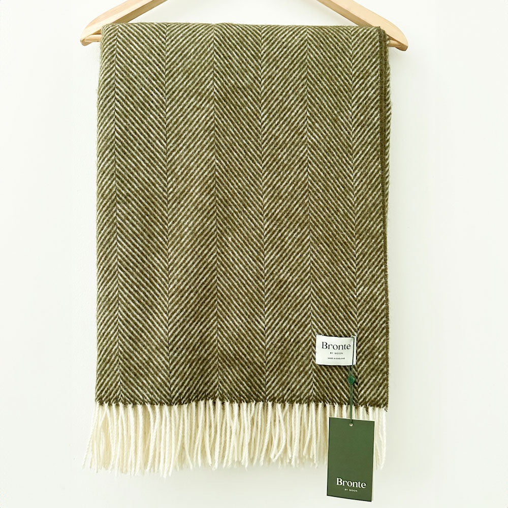 Bronte by Moon British Wool Herringbone Blanket