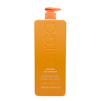 CIROA Mango & Coconut orange shower gel bottle with pump on a white background