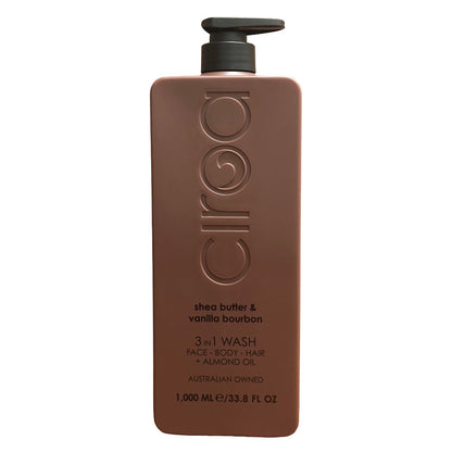 Brown bottle with pump labeled 'CIROA' on a white background