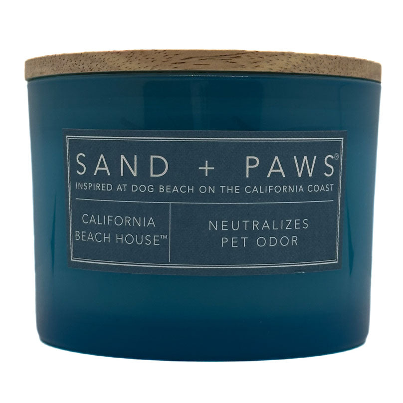 Blue California Beach House Candle  - SAND + PAWS