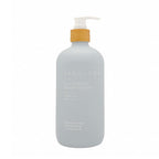 California Beach House Scented Hand Soap grey bottle with pump and wooden cap on a white background