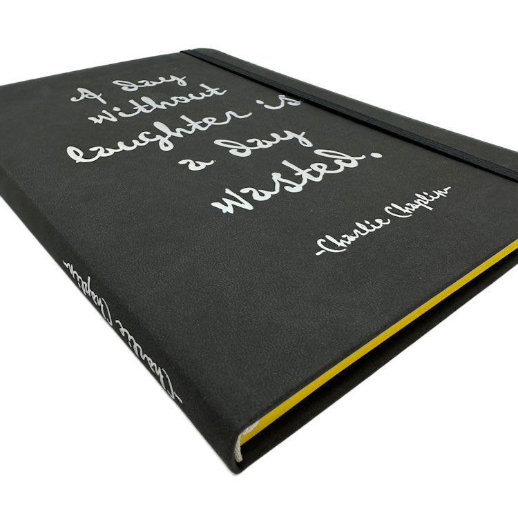 Charlie Chaplin Journals for success Notebook - A day without laughter is a day wasted