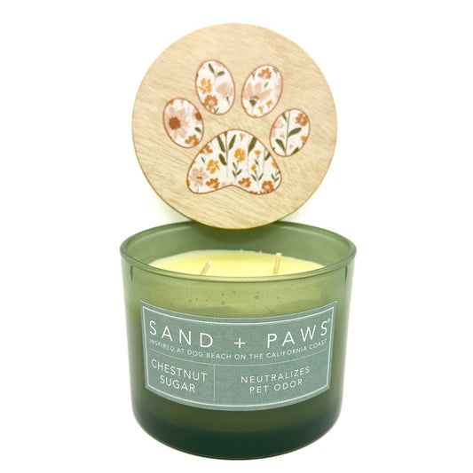 Chestnut Sugar Scented Candle | SAND + PAWS