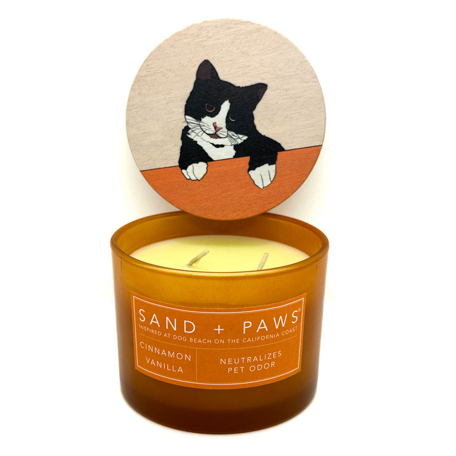 Cinnamon Vanilla Scented Candle | SAND + PAWS - CAT EDITION