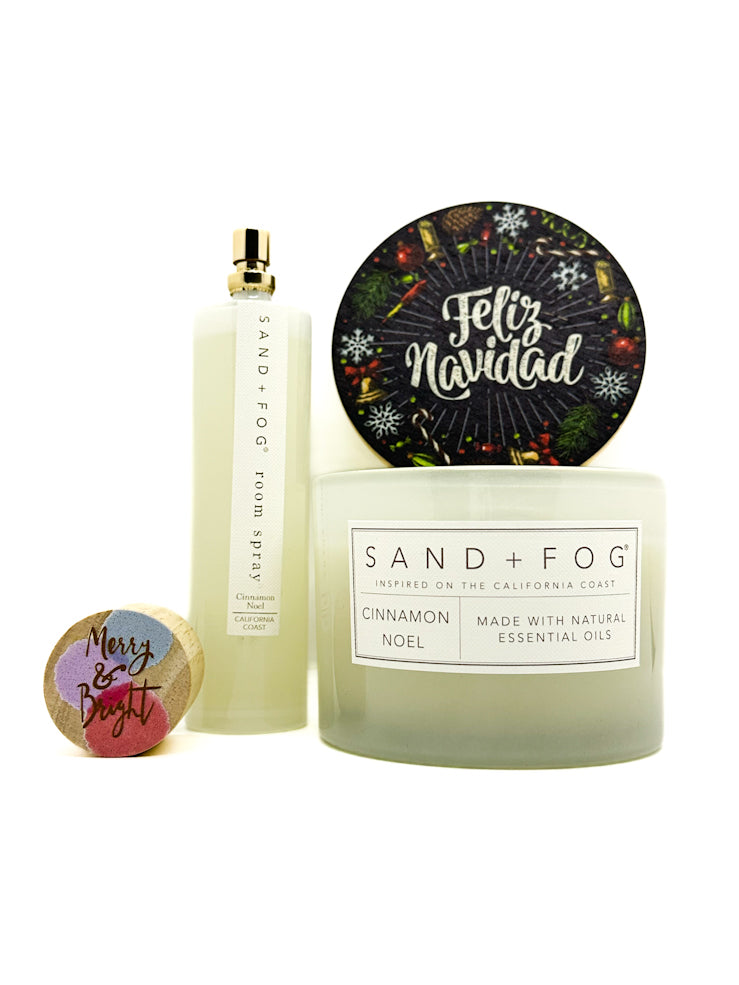 Feliz Navidad Cinnamon Noel Scented Candle | SAND + FOG