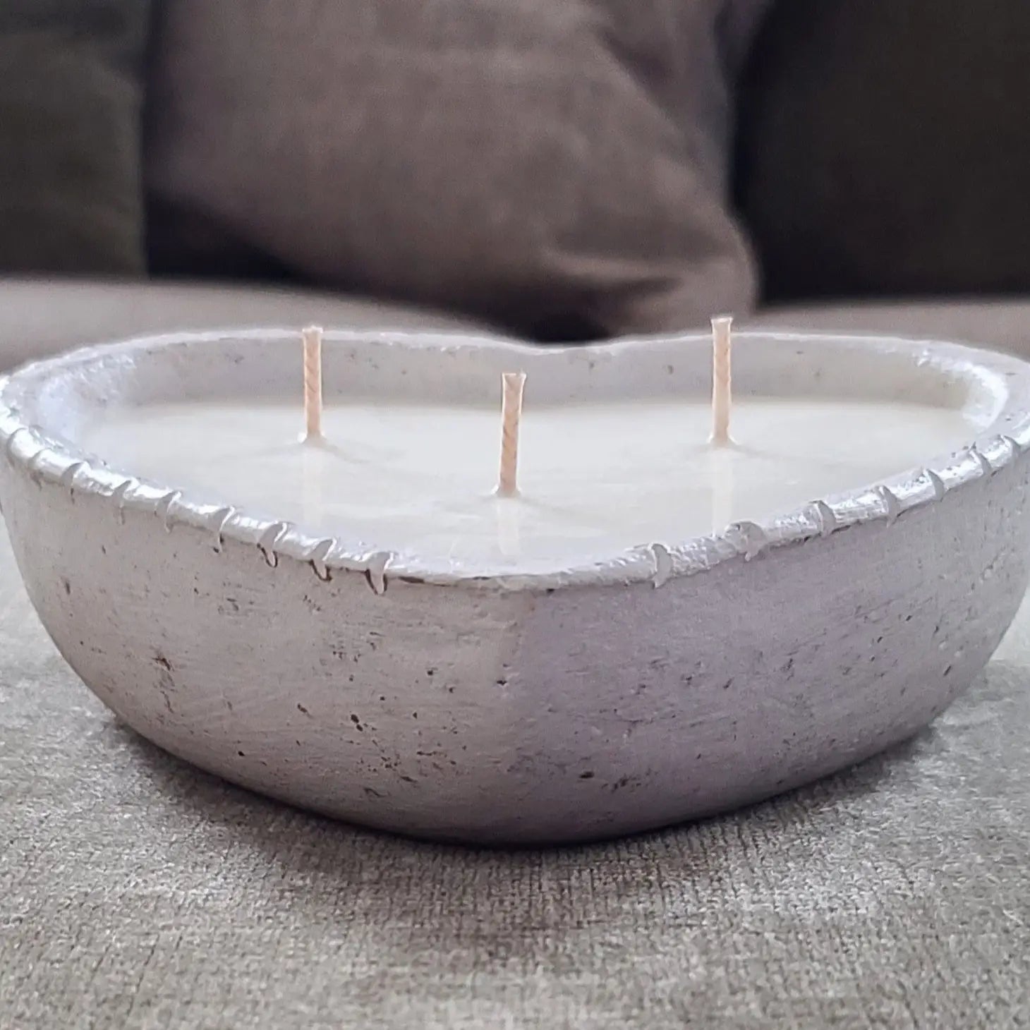 Almond Macaron Clay Heart Scented Candle