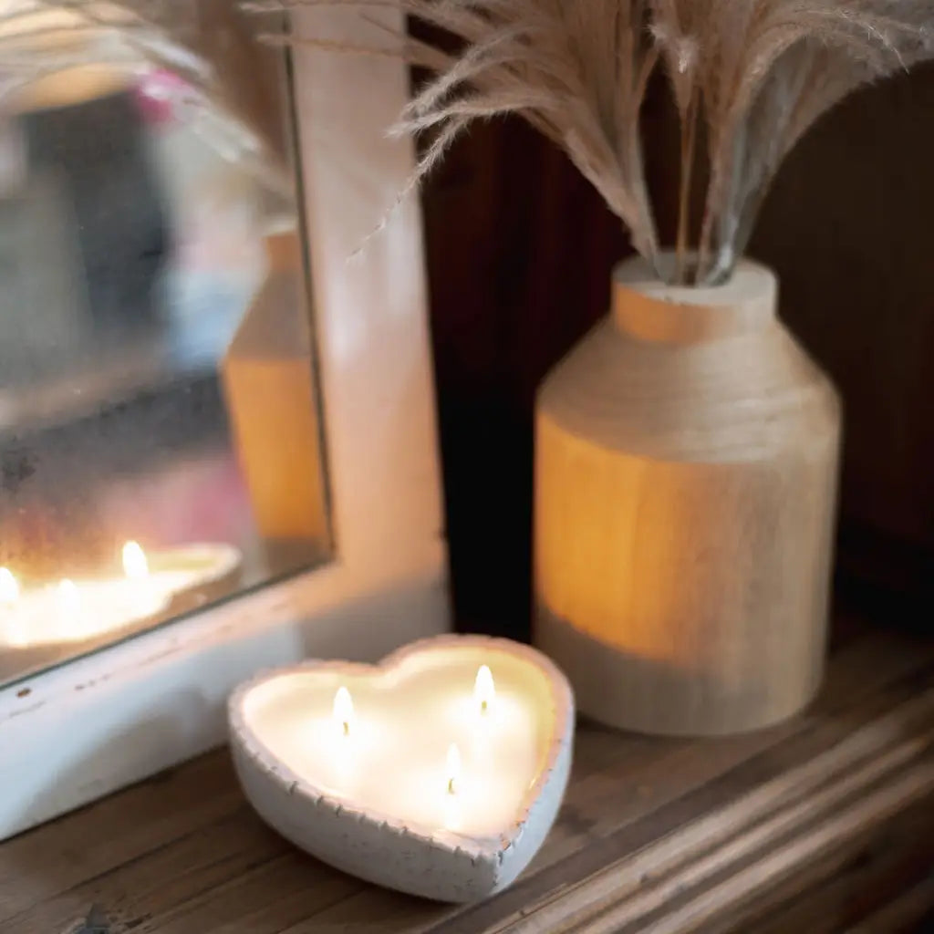 Almond Macaron Clay Heart Scented Candle
